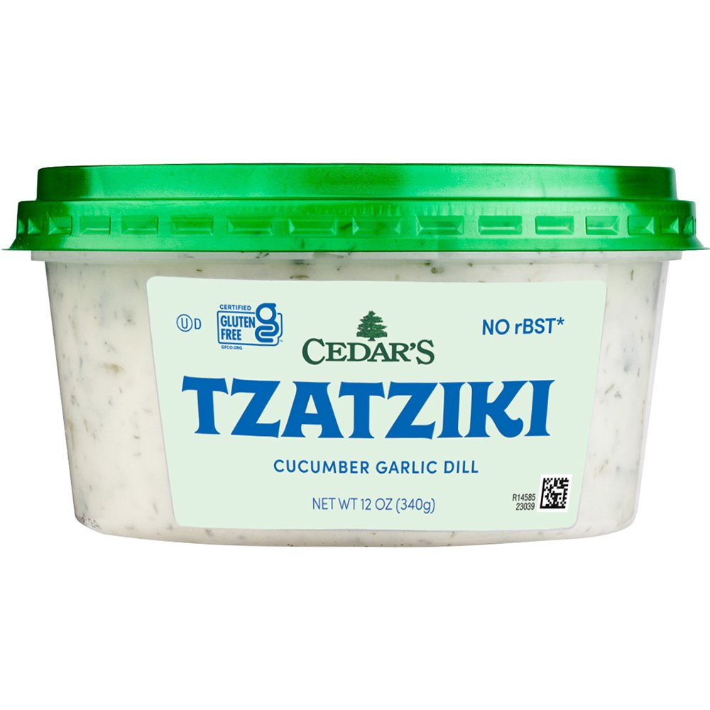 Cedar's Tzatziki Dip Cucumber Garlic Dill 12oz 8ct