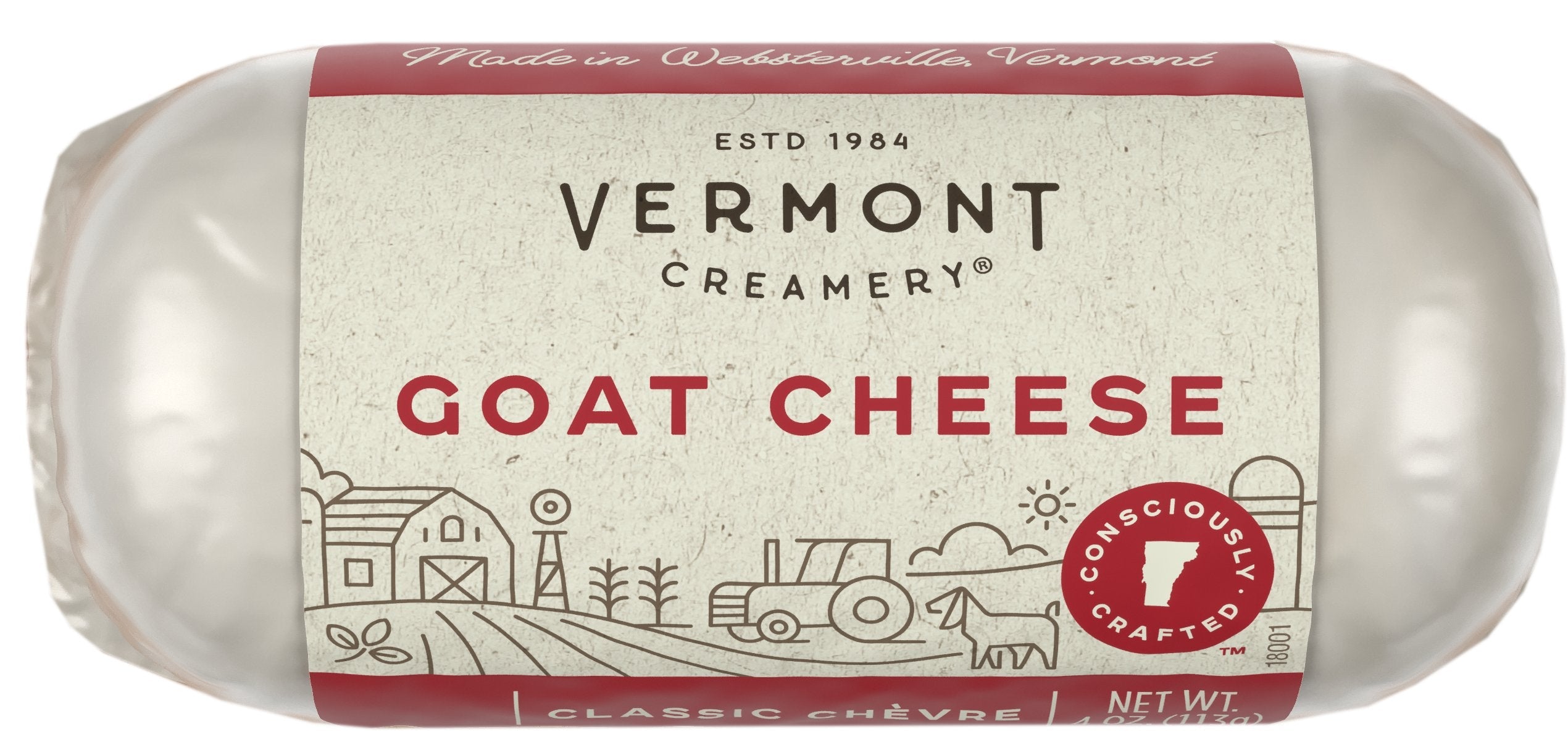 Vermont Creamery Fresh Goat Cheese 4oz 12ct