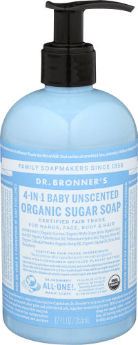Wholesale Dr. Bronner's Organic Sugar Poap 12oz- Bulk