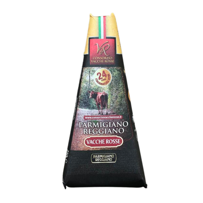 Wholesale Vacche Rosse Parmigiano Reggiano Red Cow Wedge Cheese 250 g- Bulk