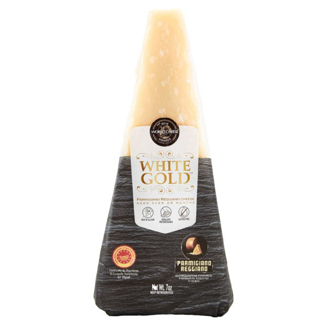 Wholesale Ambrosi White Gold Parmigiano Reggiano Precut Cheese 7 oz- Bulk