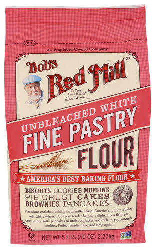 Bobs Red Mill Unbleached White Fine Pastry Flour 5lb 4ct
