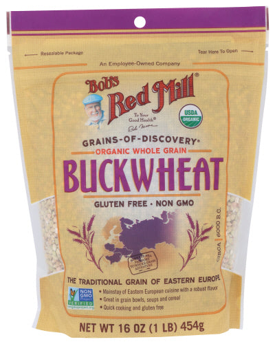 Bob's Red Mill Organic Buckwheat Whole Grain 16oz 4ct