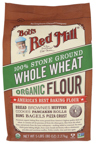 Bob's Red Mill Organic Whole Wheat Flour 5lb 4ct