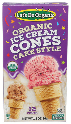 Wholesale LETS DO ORGANICS ICE CRM CONE ORG, 2.3 OZ- Bulk