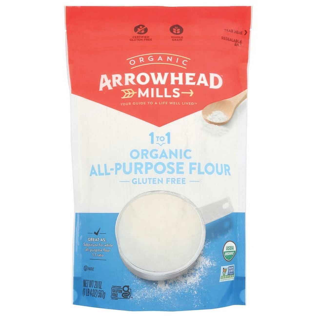 Arrowhead Mills All Purpose Organic Flour 20 oz Bag