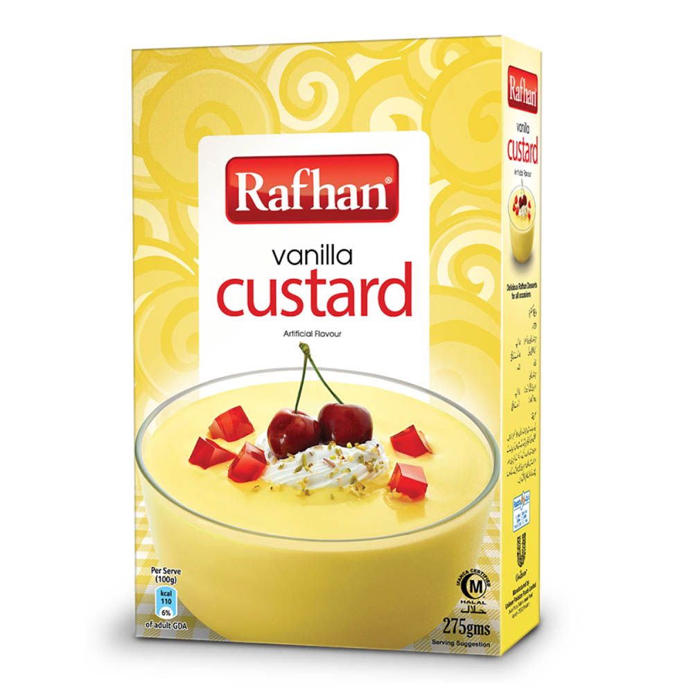 Wholesale Rafhan Vanilla Custard Powder 275g- Bulk