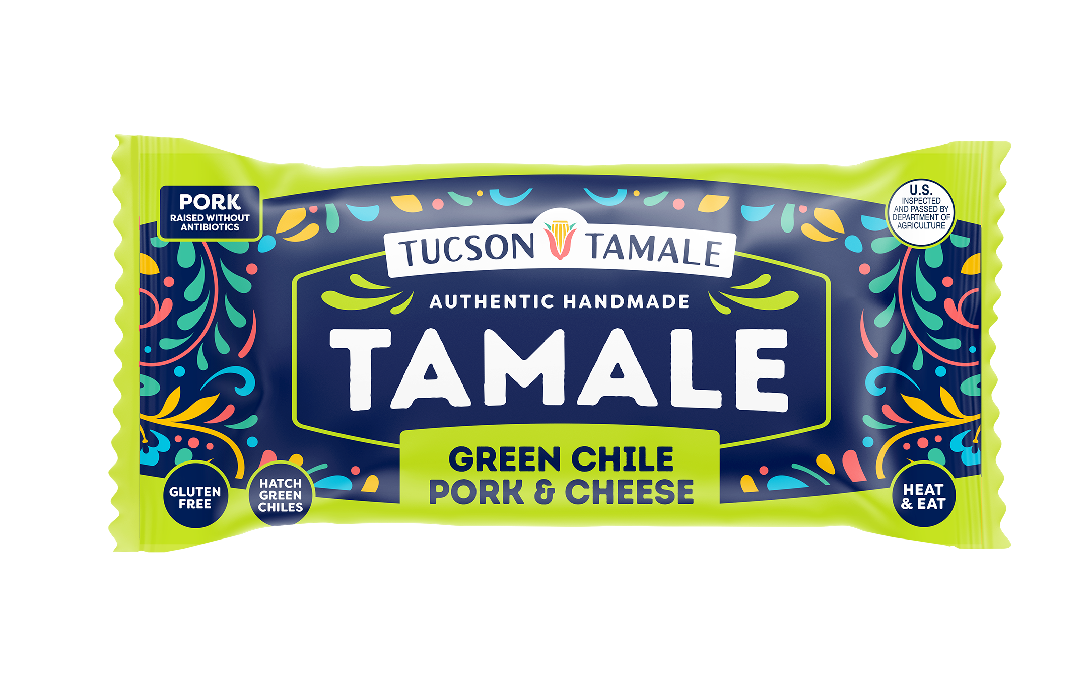 Tucson Green Chile Pork And Chese Tamale 5 Oz