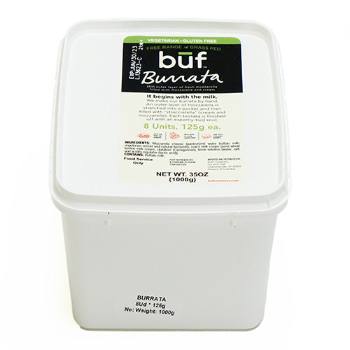 Buf Creamery 4 oz Buffalo Burrata 2.2lb