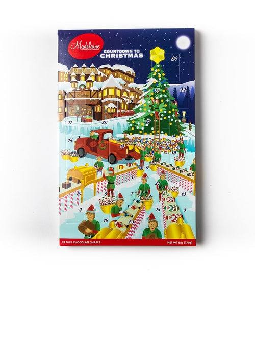 Wholesale Madelaine Chocolate 6 Oz. Santa'S Workshop Assorted Countdown Calendar- Bulk