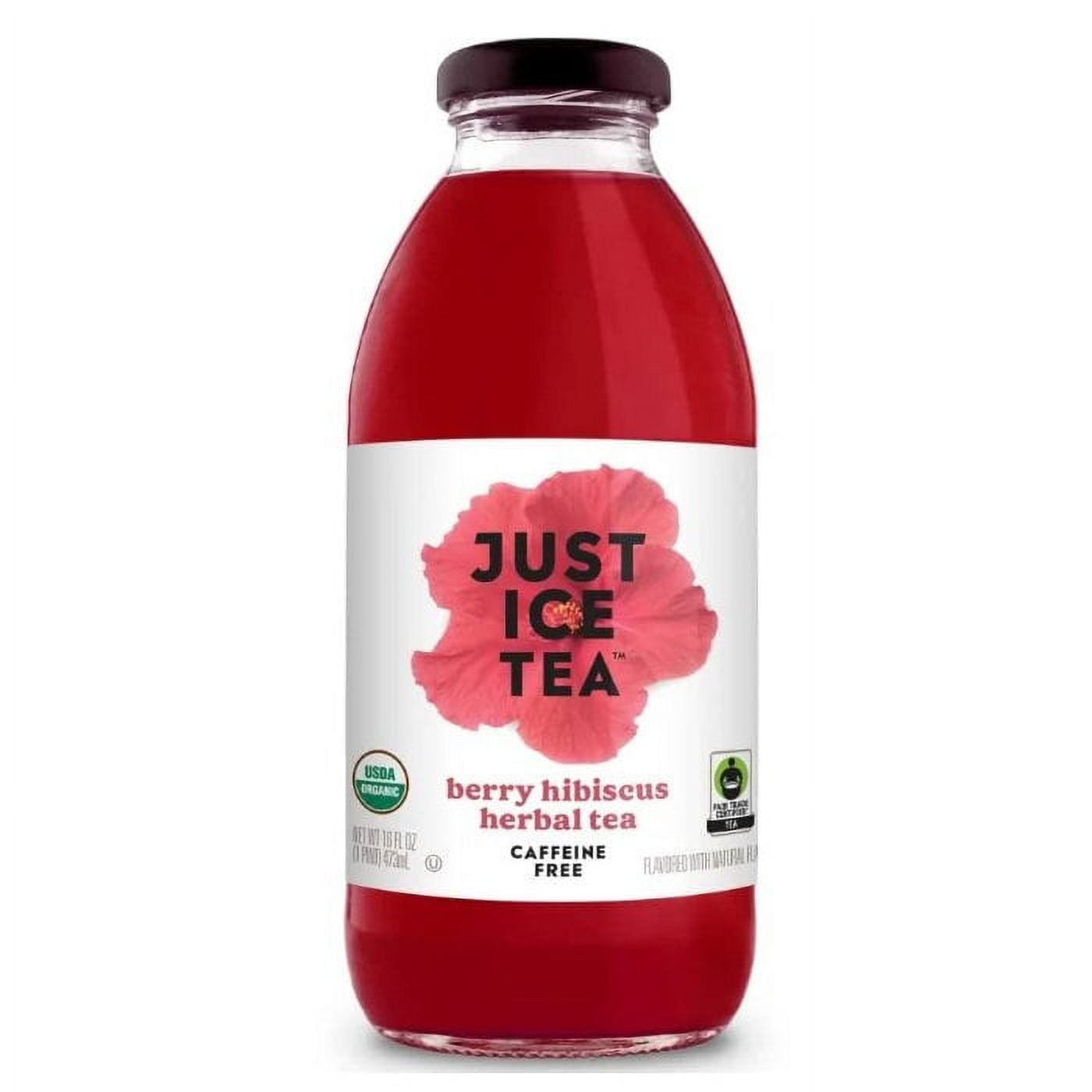 Just Ice Tea Organic Berry Hibiscus Herbal Tea 16 Fl Oz