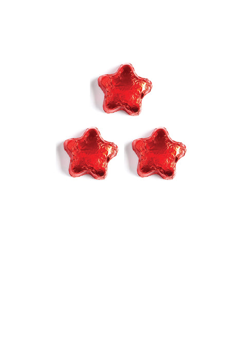 Madelaine Chocolate Red Mini Stars (10 Lb.) 17.6 OZ Per Case