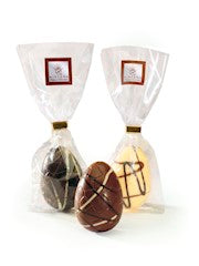 Wholesale Nirvana 1 piece Organic Picasso Egg hollow chocolate figurine in cello bag with clip 1 OZ- Bulk