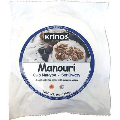 Wholesale Krinos Manouri Cheese 10 Oz (283G) Vac Pack- Bulk