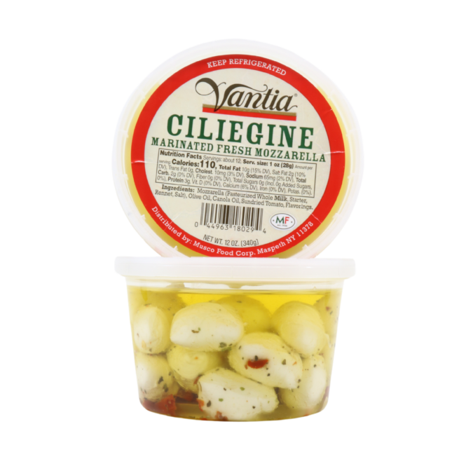Wholesale Vantia Marinated Mozzarella Ciliegine Cheese 12 oz- Bulk