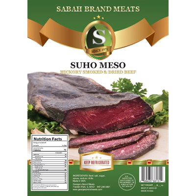 Wholesale Sabah Smoked Dried Beef (Suho Meso) Approx. 20Lb Case- Bulk