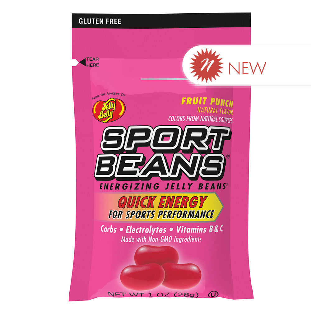 Wholesale Jelly Belly Sport Beans Fruit Punch 1 Oz Bags- Bulk