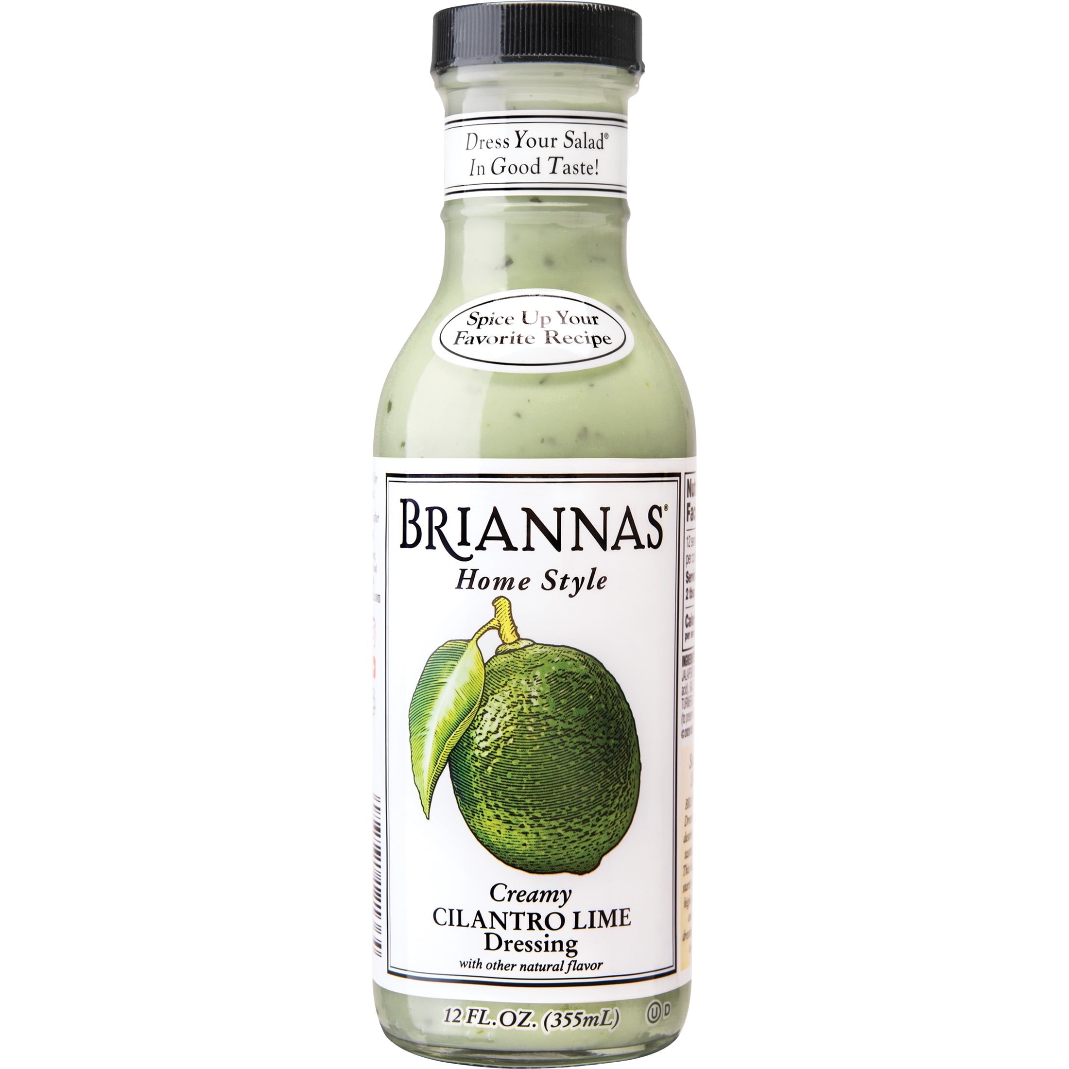 Briannas Creamy Cilantro Lime Dressing 12 oz Bottle