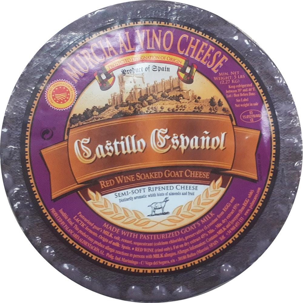 Wholesale Villa Vieja Murcia Al Vino-Wine Cured Goat Cheese 14 lbs- Bulk