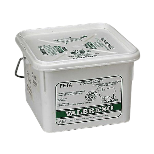 Wholesale Valbreso Feta Small Pail 16 lbs-1ct Case Bulk