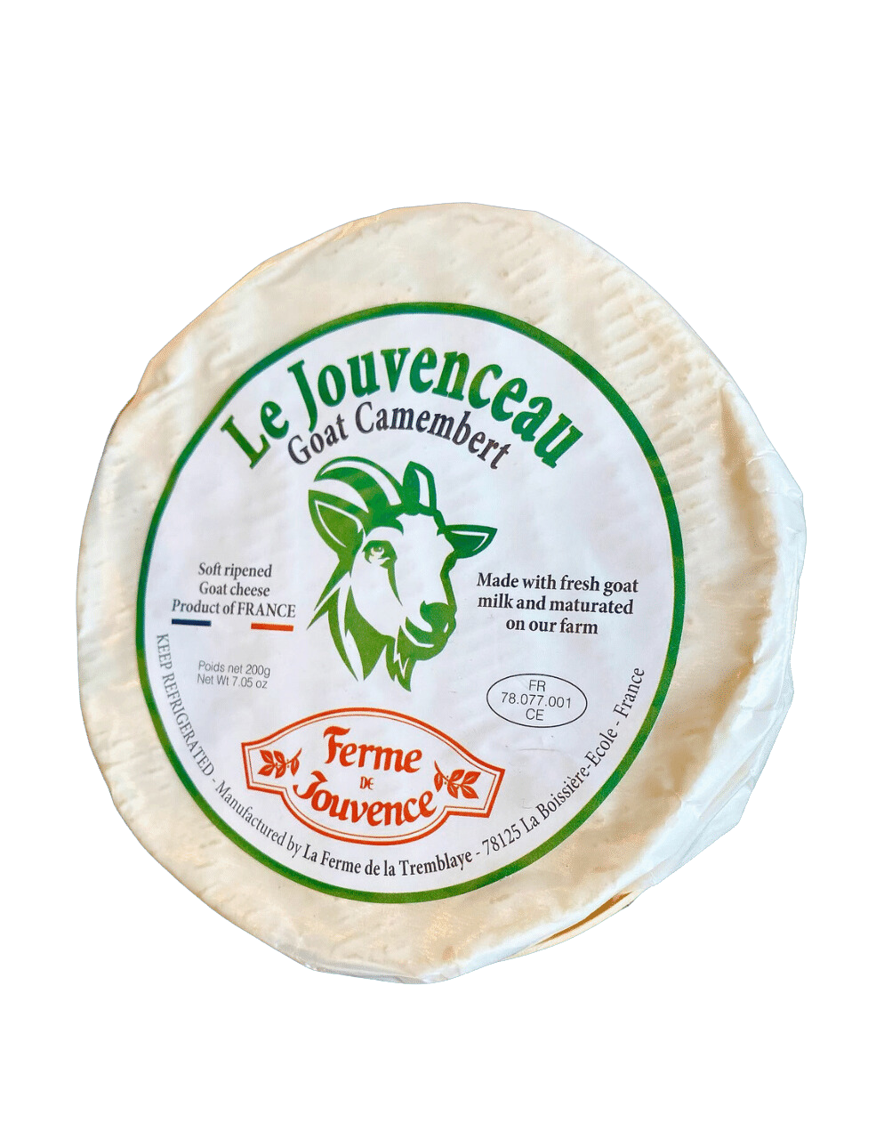 Ferme Jouvence Le Jouvenceau Goat Camembert Chees 200g 8ct