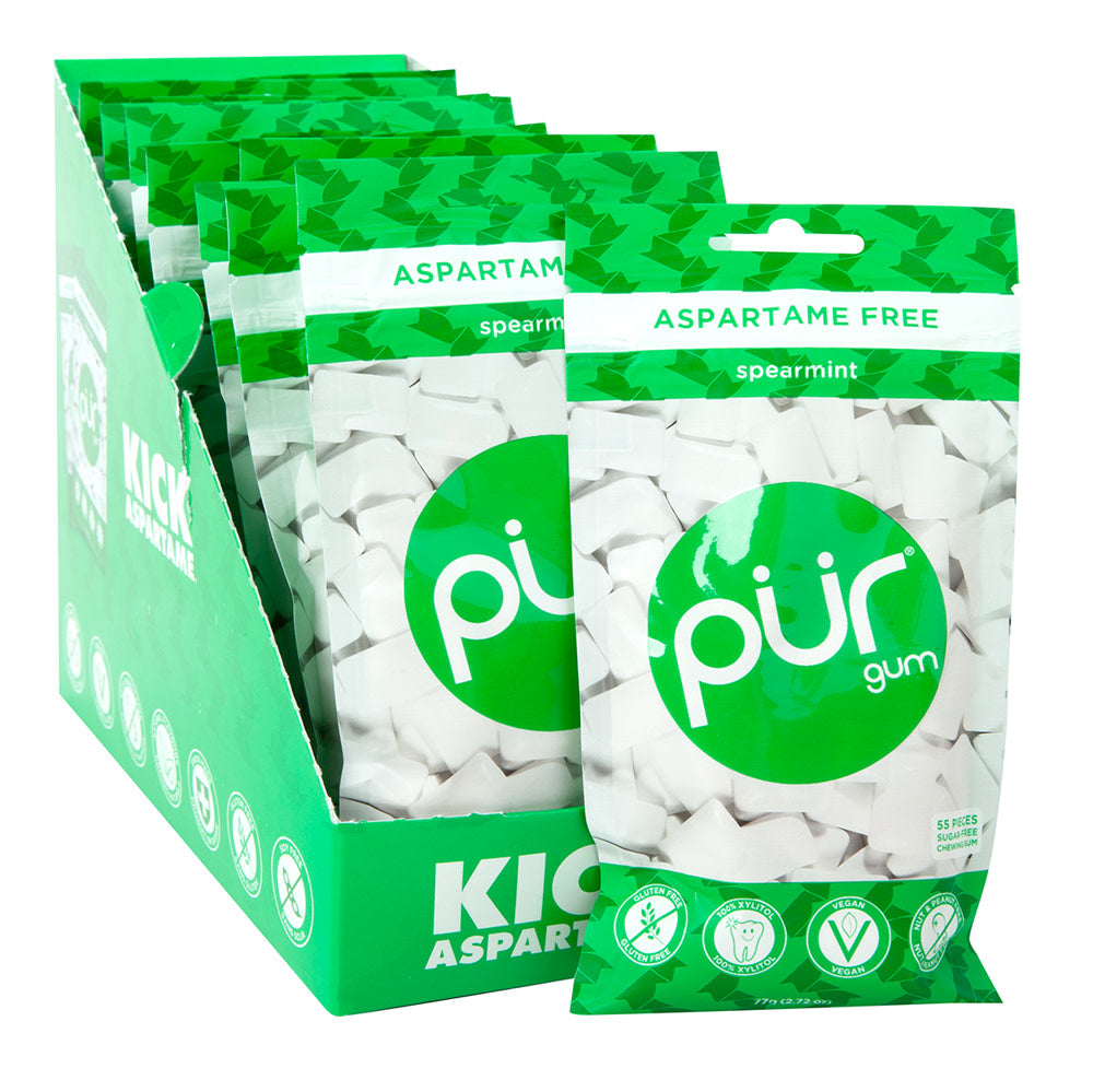 Wholesale Pur Gum Spearmint 2.72 Oz Bag *Sf Dc Only*- Bulk