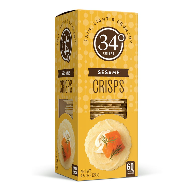 34 Degrees Sesame Crisps 4.5 Oz Box