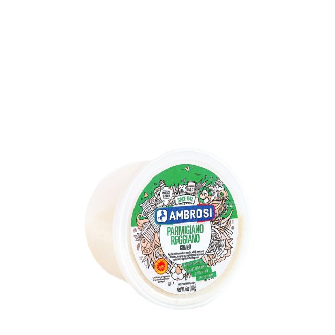 Wholesale Ambrosi Grated Parmigiano Reggiano Cup Cheese 6 oz- Bulk