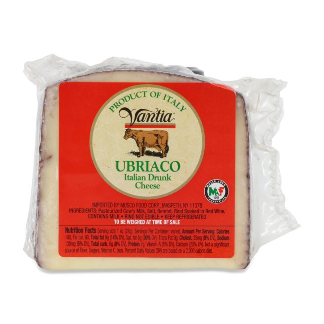 Wholesale Vantia Ubriaco Cabernet Wine Piece Cheese 7 oz- Bulk