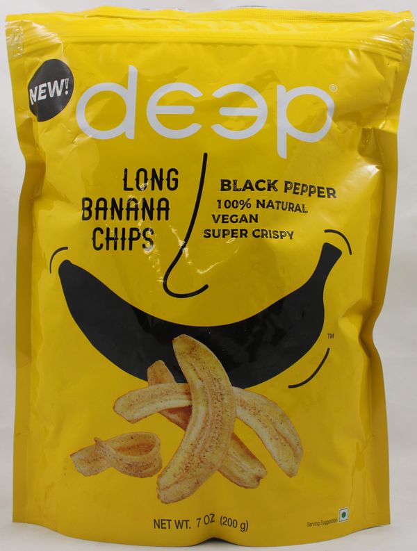 Wholesale Deep Black Pepper Long Banana Chips 7 Oz- Bulk