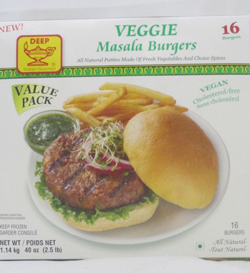 Wholesale Deep Veggie Masala Burgers 16 pcs (FP) 2.5 lb- Bulk
