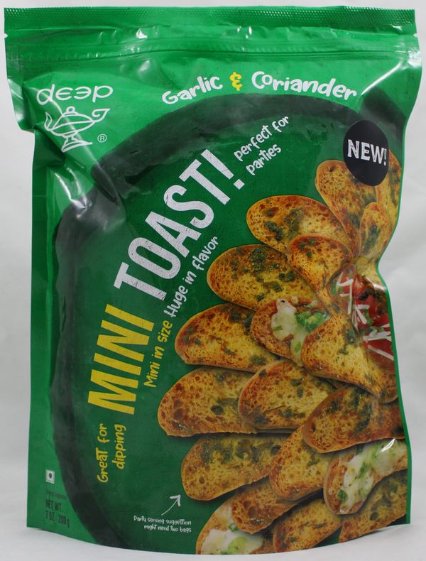 Wholesale Deep Garlic & Coriander Mini Toast 7 Oz- Bulk