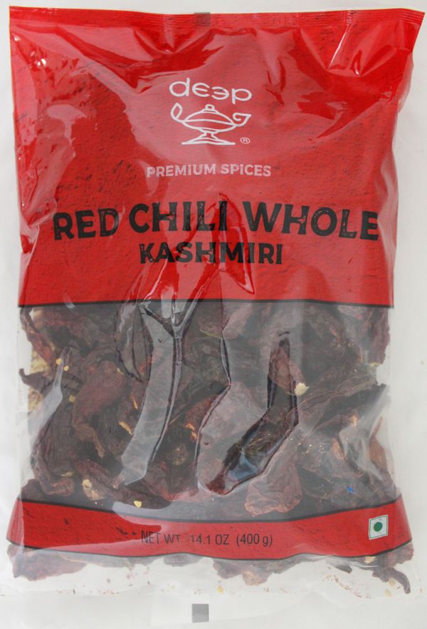 Deep Red Chili Whole Kashmiri 14.1 oz