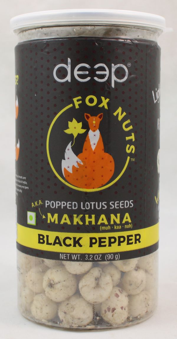 Wholesale Deep Black Pepper Makhana 3.2 Oz- Bulk