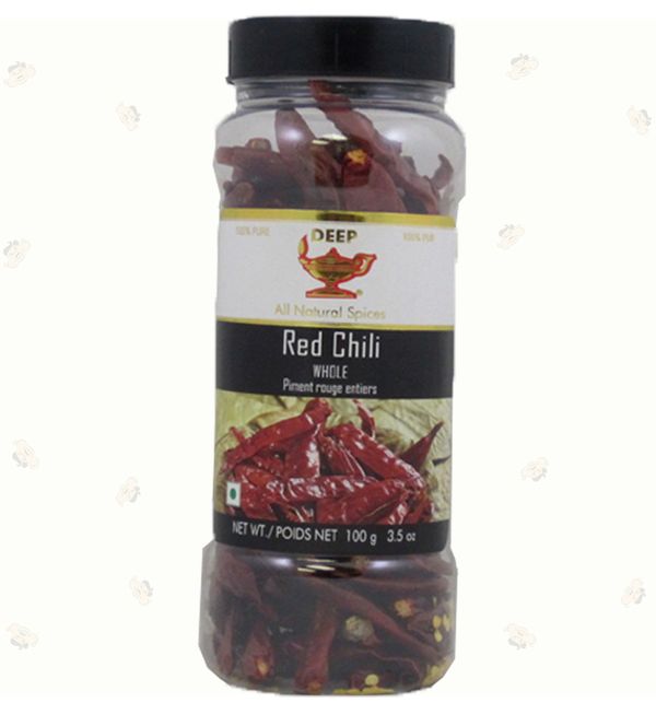 Wholesale Deep Red Chilli Whole (Bottle) 3.5 oz- Bulk