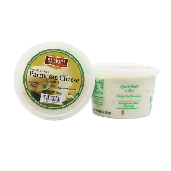 Wholesale Salvati Grated Parmesan Deli Cup Cheese 8 oz- Bulk