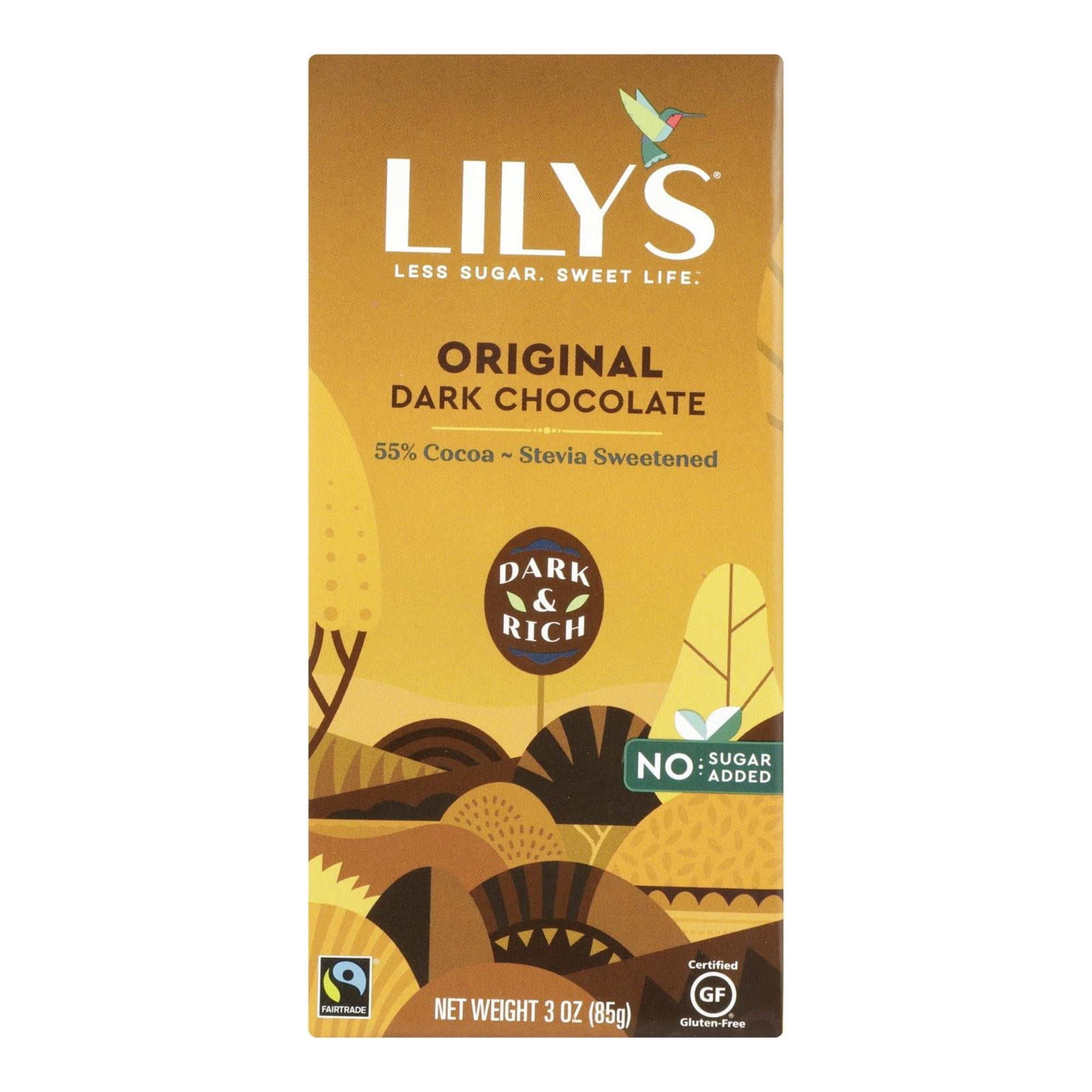 Lilys Dark Chocolate With Stevia Original 3 Oz