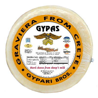 Gypas Graviera Cretan Cheese 1 Wheel 20-30lbs
