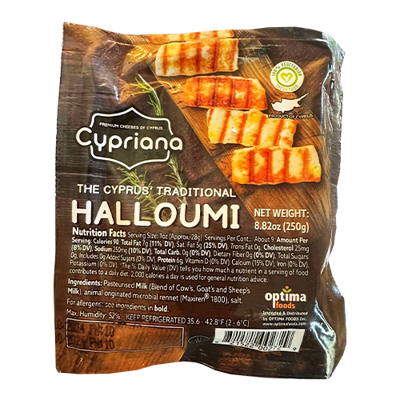 Cypriana Halloumi Traditional V.P. Cypriana Cheese 10 Kg