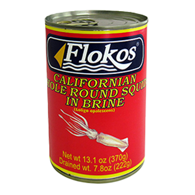 Wholesale Flokos Squid Californian Whole In Brine 13.1Oz- Bulk