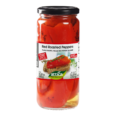 Wholesale Attica Peppers Red Roasted Florina 450 G- Bulk