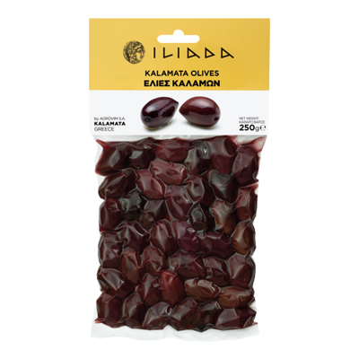 Wholesale Iliada Olives Greek Kalamata Vac 250 Gram- Bulk