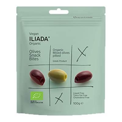 Wholesale Iliada Olives Pitted Mix Org Snack Bites 100 G- Bulk