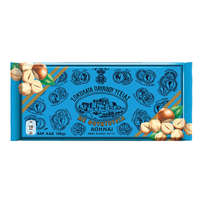 Wholesale Pavlidis Chocolate With Hazelnut Ygeias 100 Gram- Bulk