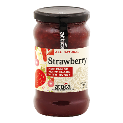 Wholesale Attica Marmelade Strawberry With Honey 380 Gram- Bulk