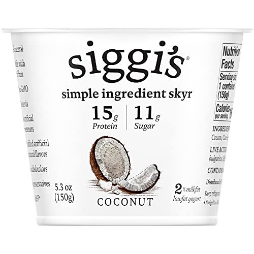 Siggi's 2% Icelandic Strained Lowfat Yogurt Coconut 5.3 Oz Cup