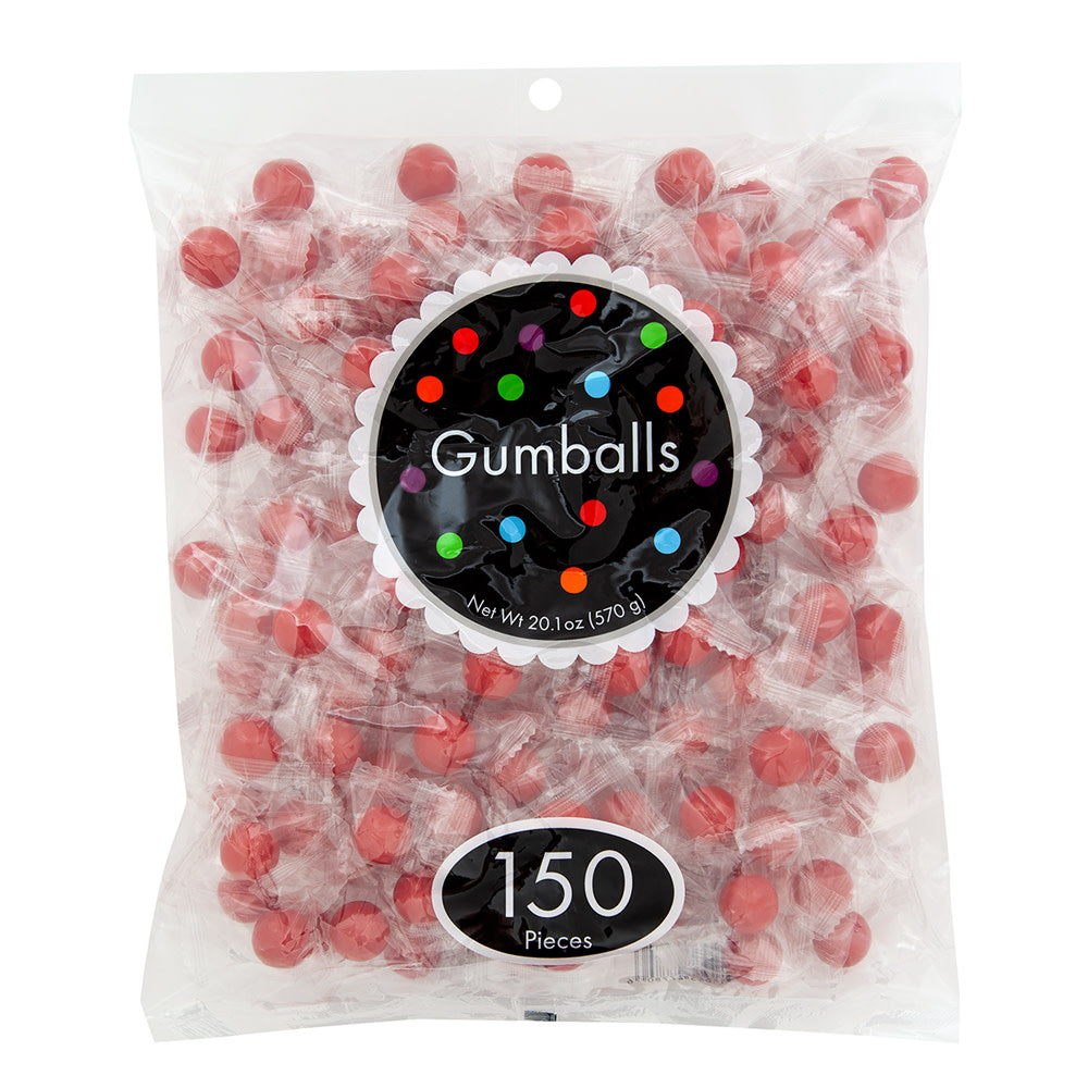 Wholesale Gumballs Red Cherry Wrapped Gumballs 150 Ct Bag- Bulk