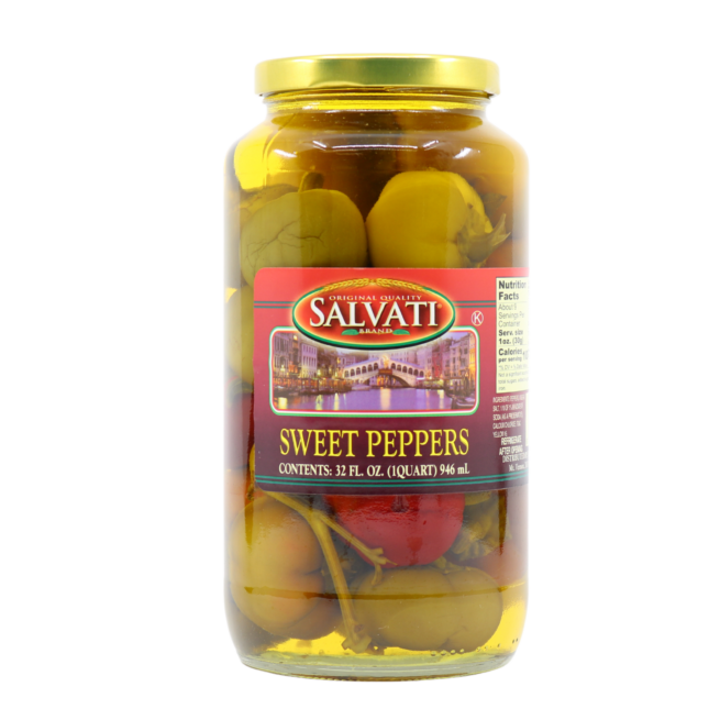 Wholesale Salvati Sweet Cherry Peppers 32 oz- Bulk