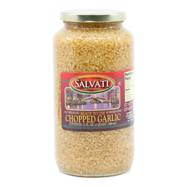 Wholesale Salvati Chopped Garlic 32 oz- Bulk