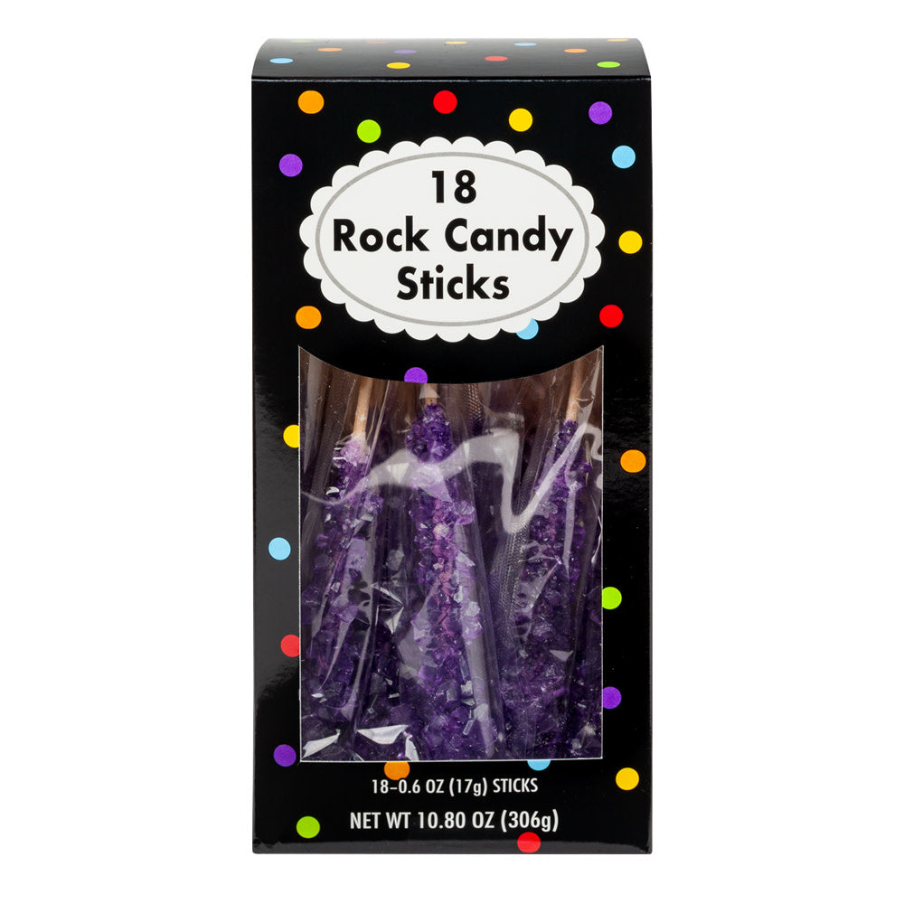 Wholesale Rock Candy Purple Wrapped Box 18 Ct 10.8 Oz Box- Bulk
